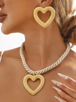 Heart Shape Drop Earrings   Necklaces Accessories