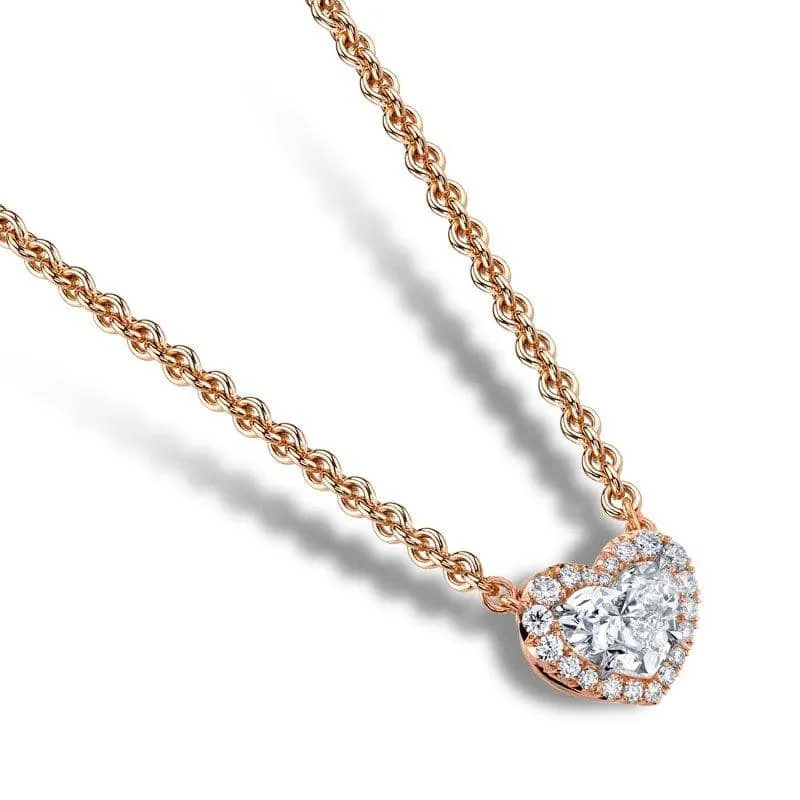 Heart Shaped Diamond Necklace