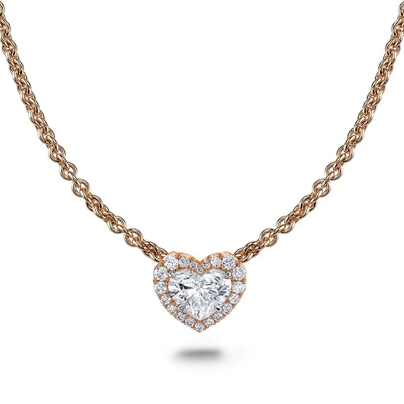 Heart Shaped Diamond Necklace