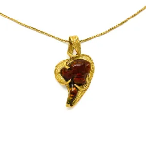 Heart shaped Fire Agate