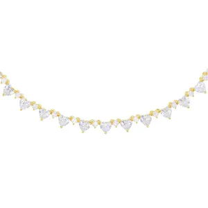 Heart Tennis Necklace