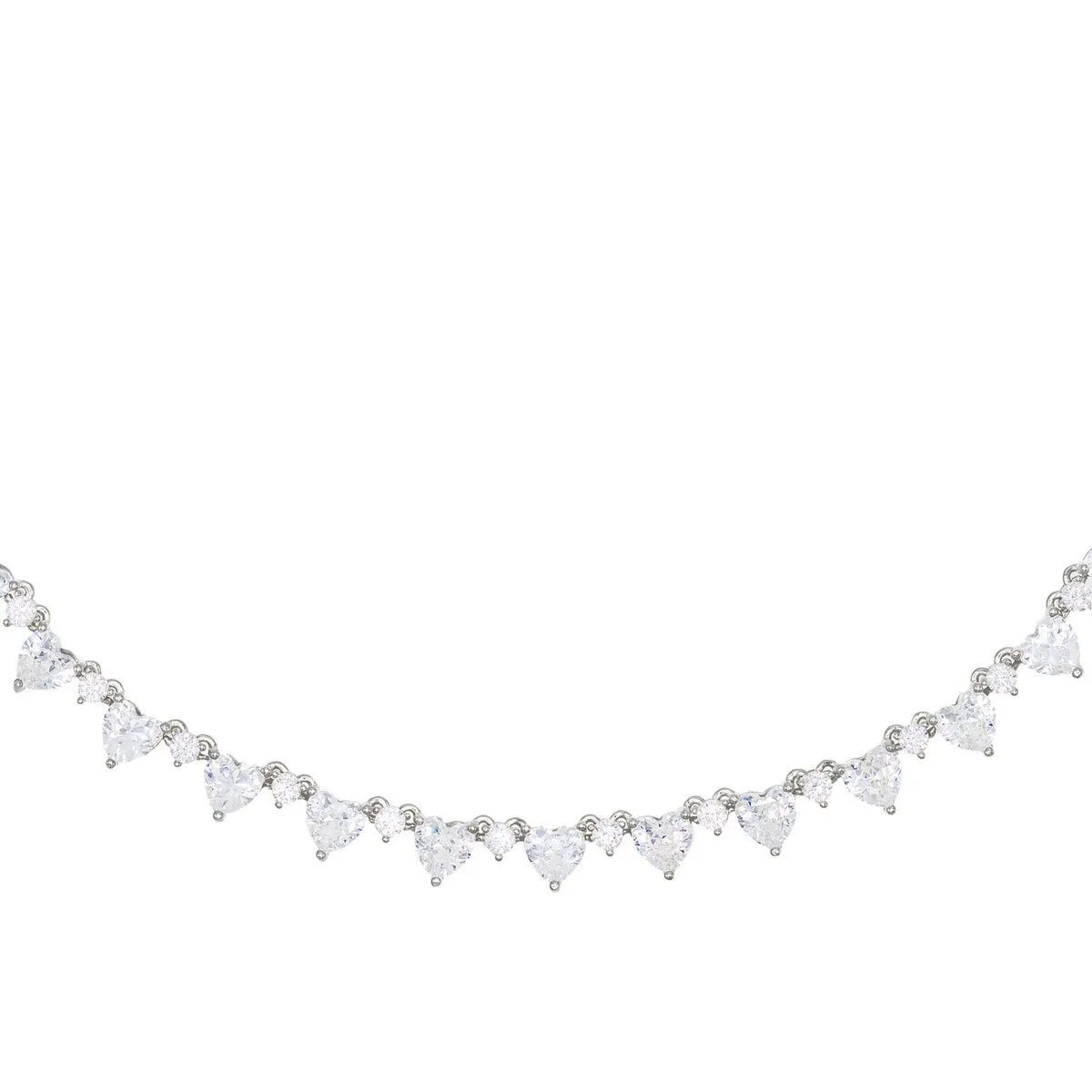 Heart Tennis Necklace