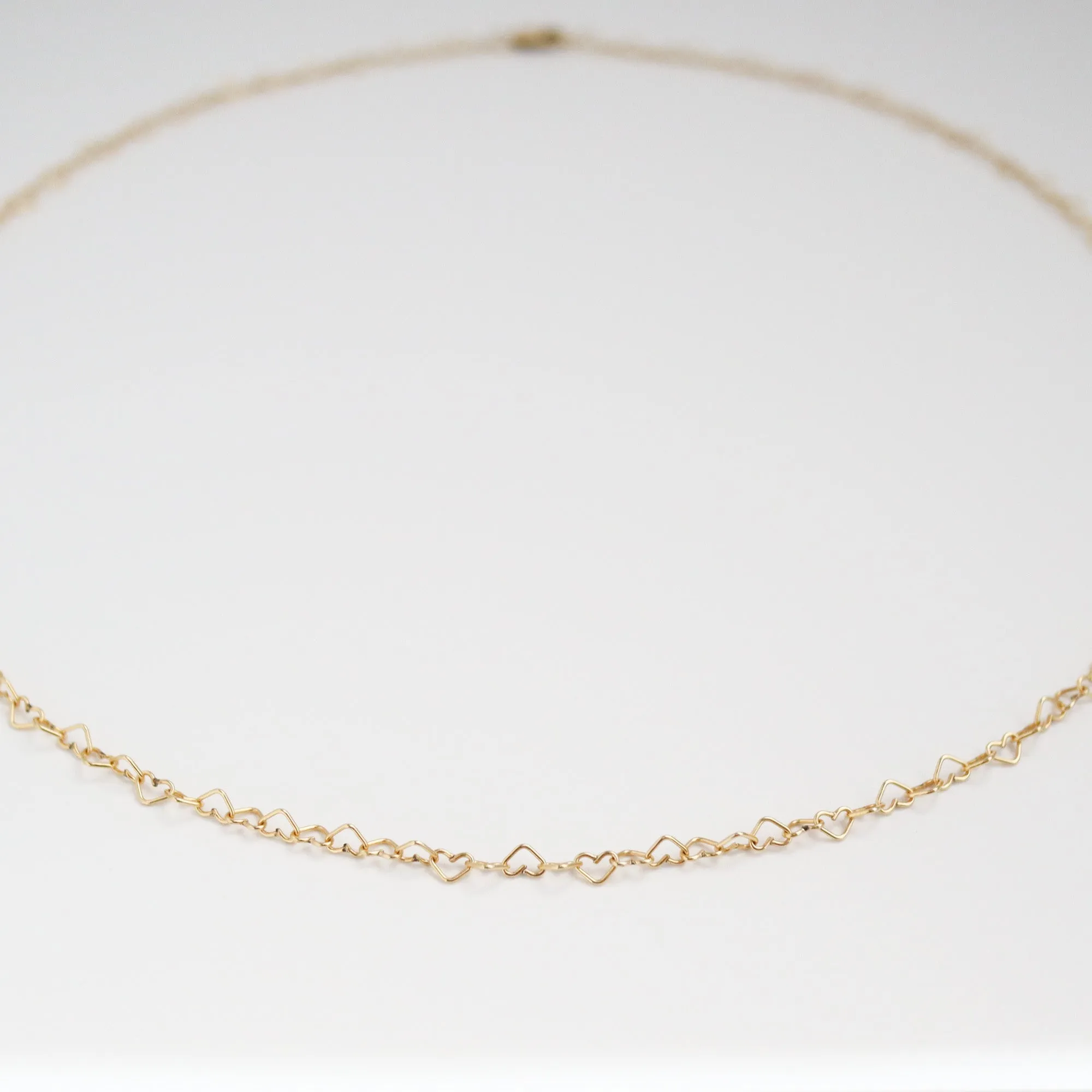 Heart to Heart Necklace in Solid 14k Gold