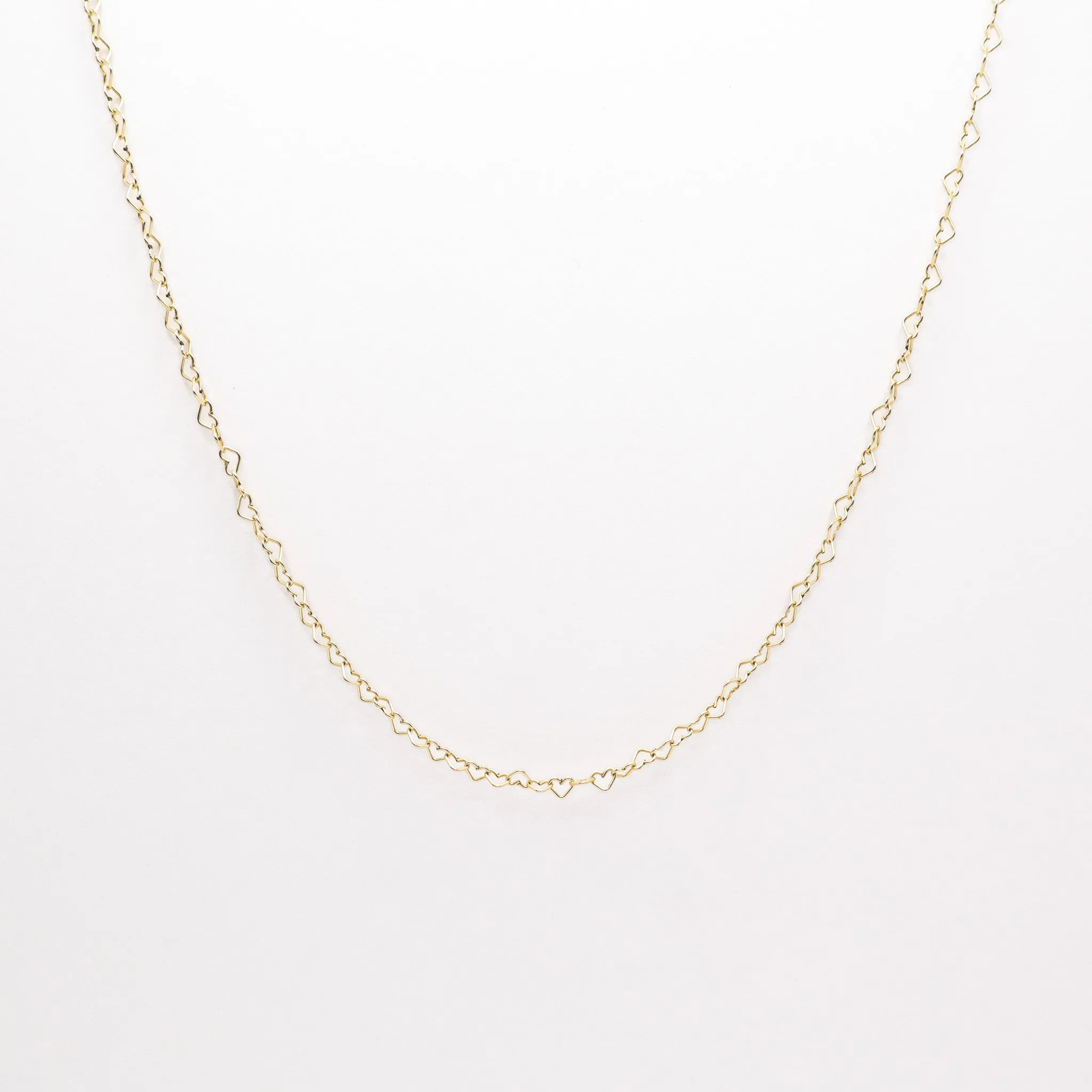 Heart to Heart Necklace in Solid 14k Gold