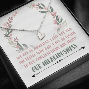 Hilarious Friends Heart Charm Necklace