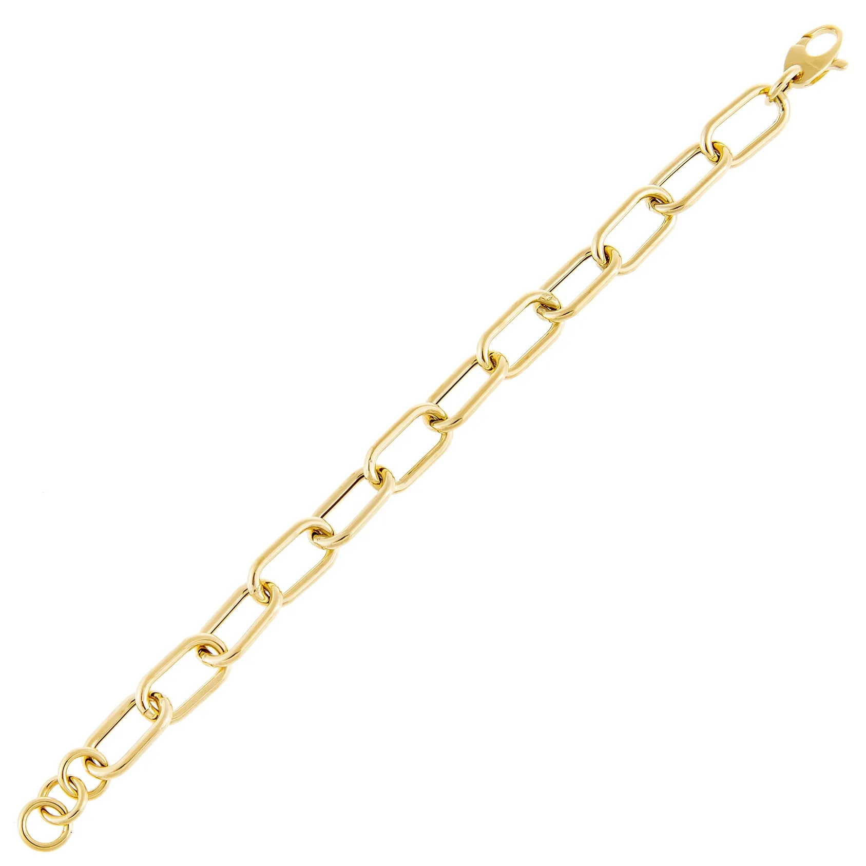 Hollow Chunky Link Bracelet 14K