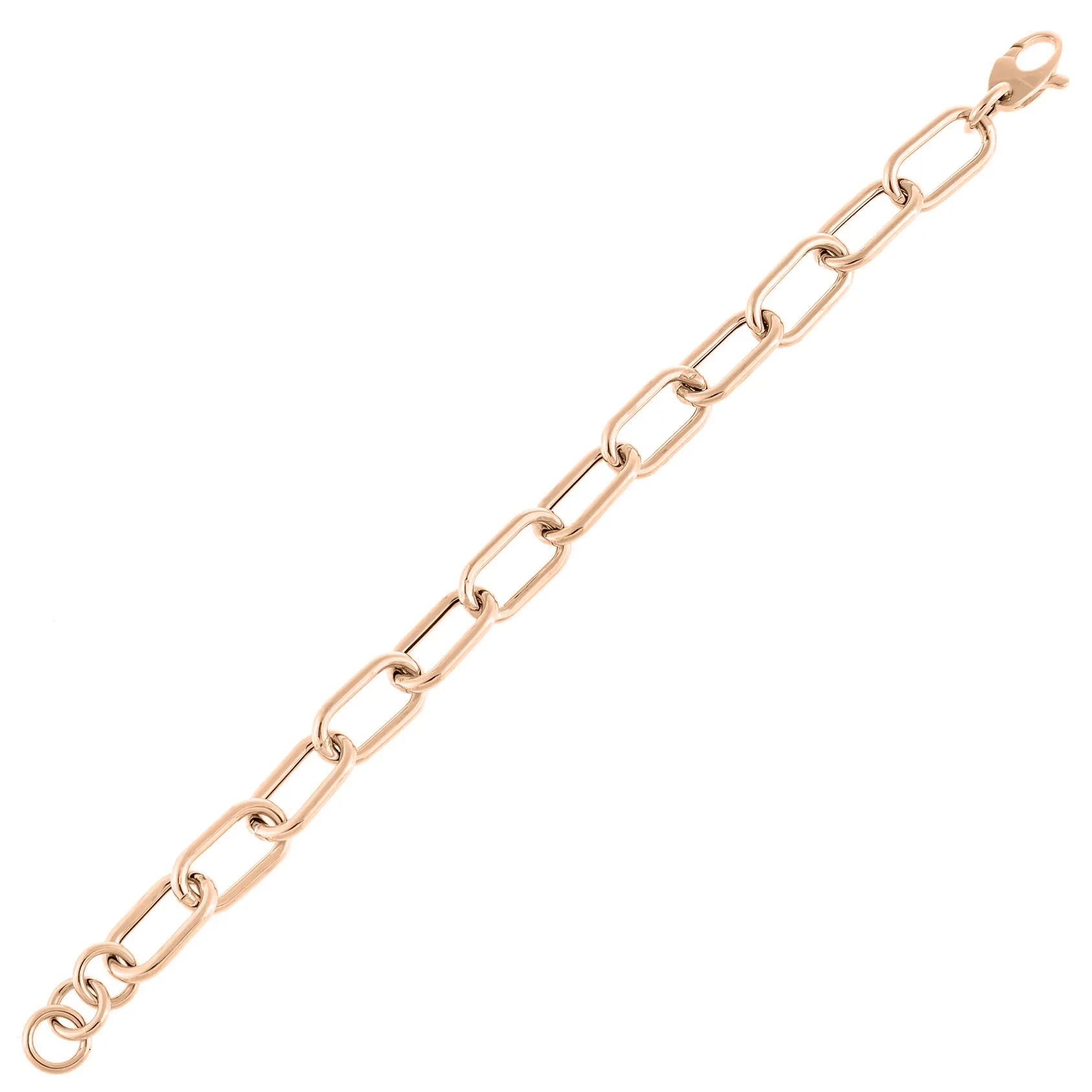 Hollow Chunky Link Bracelet 14K