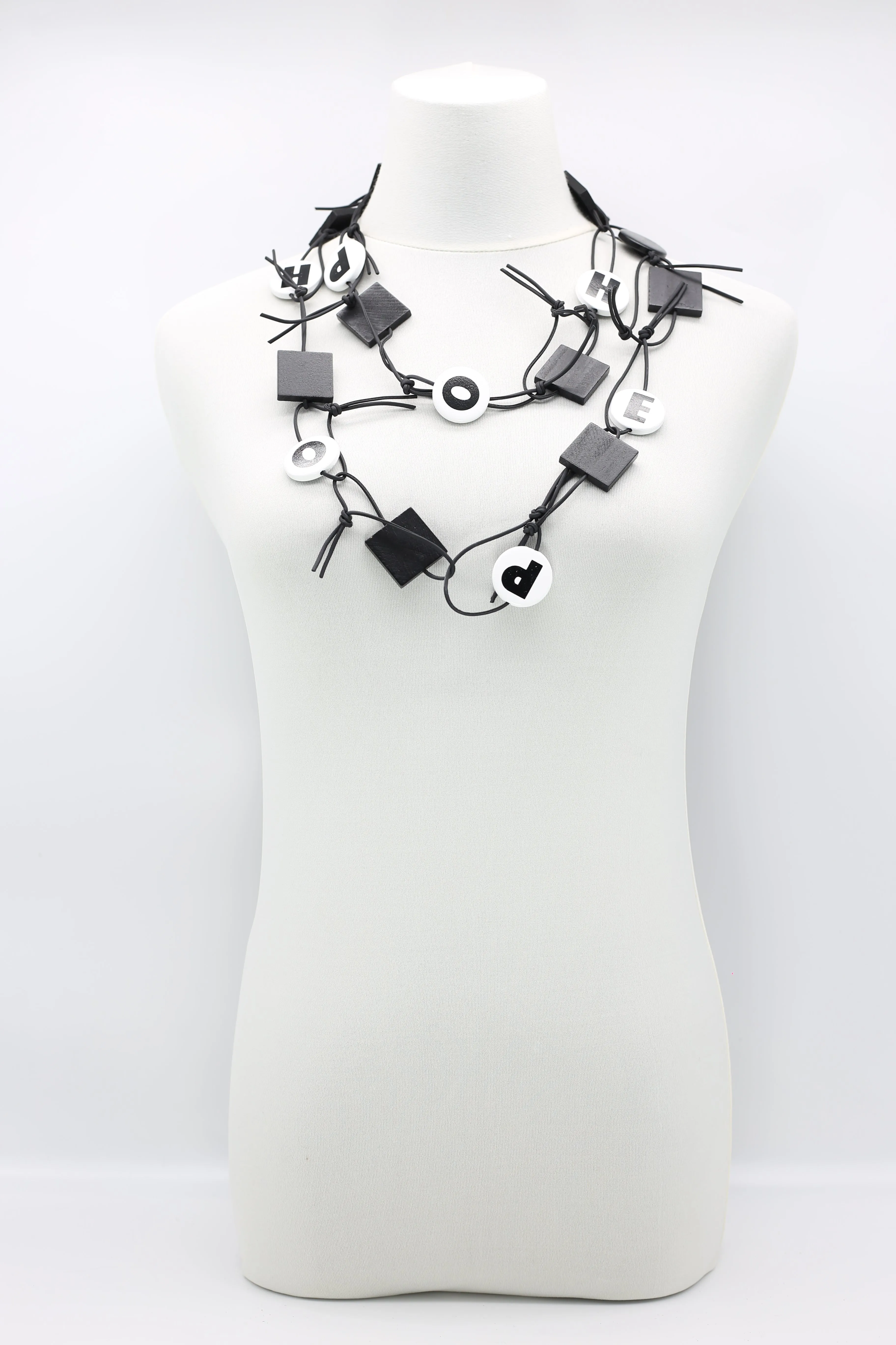 HOPE Chain Leatherette Necklaces