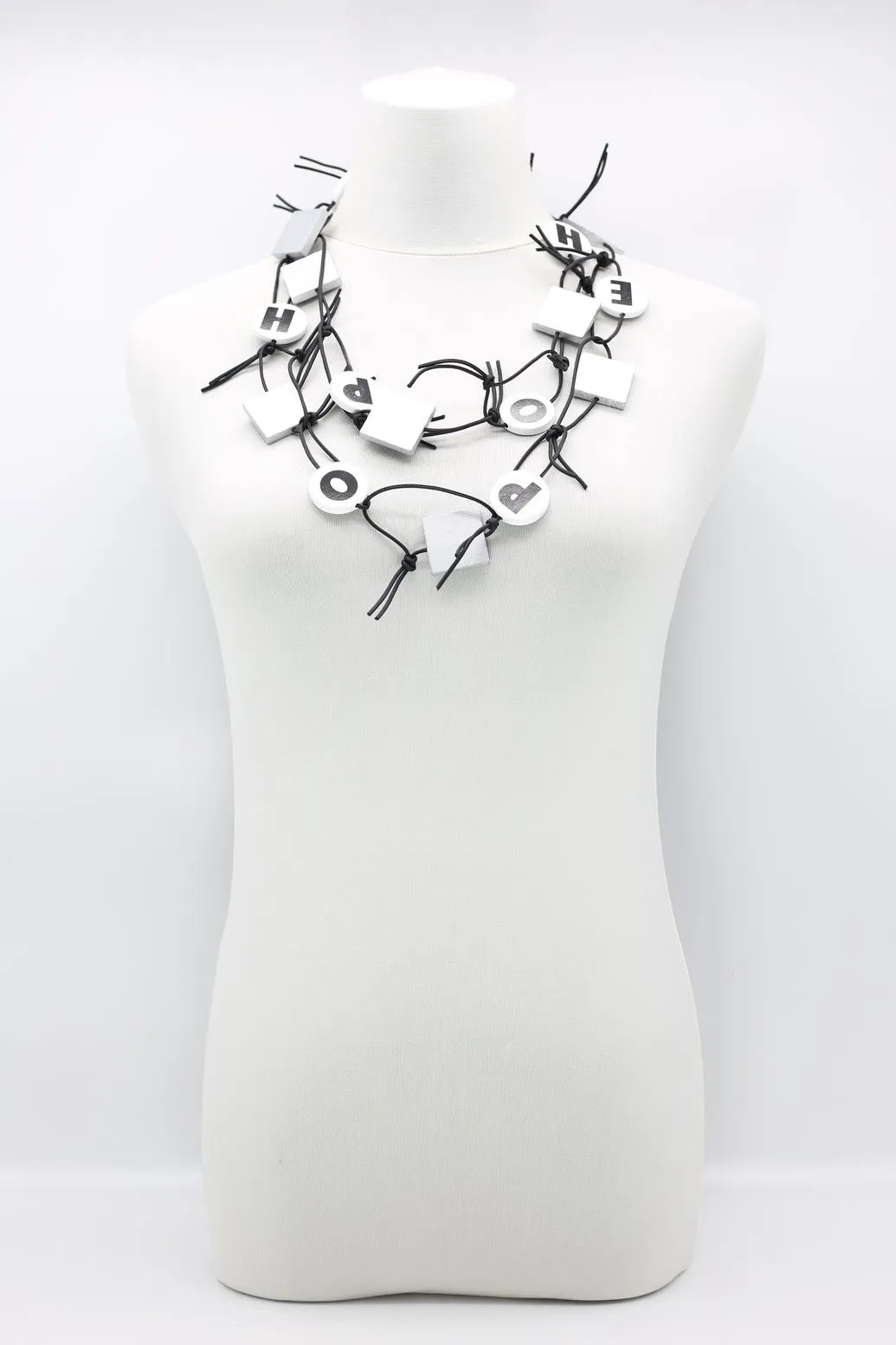HOPE Chain Leatherette Necklaces