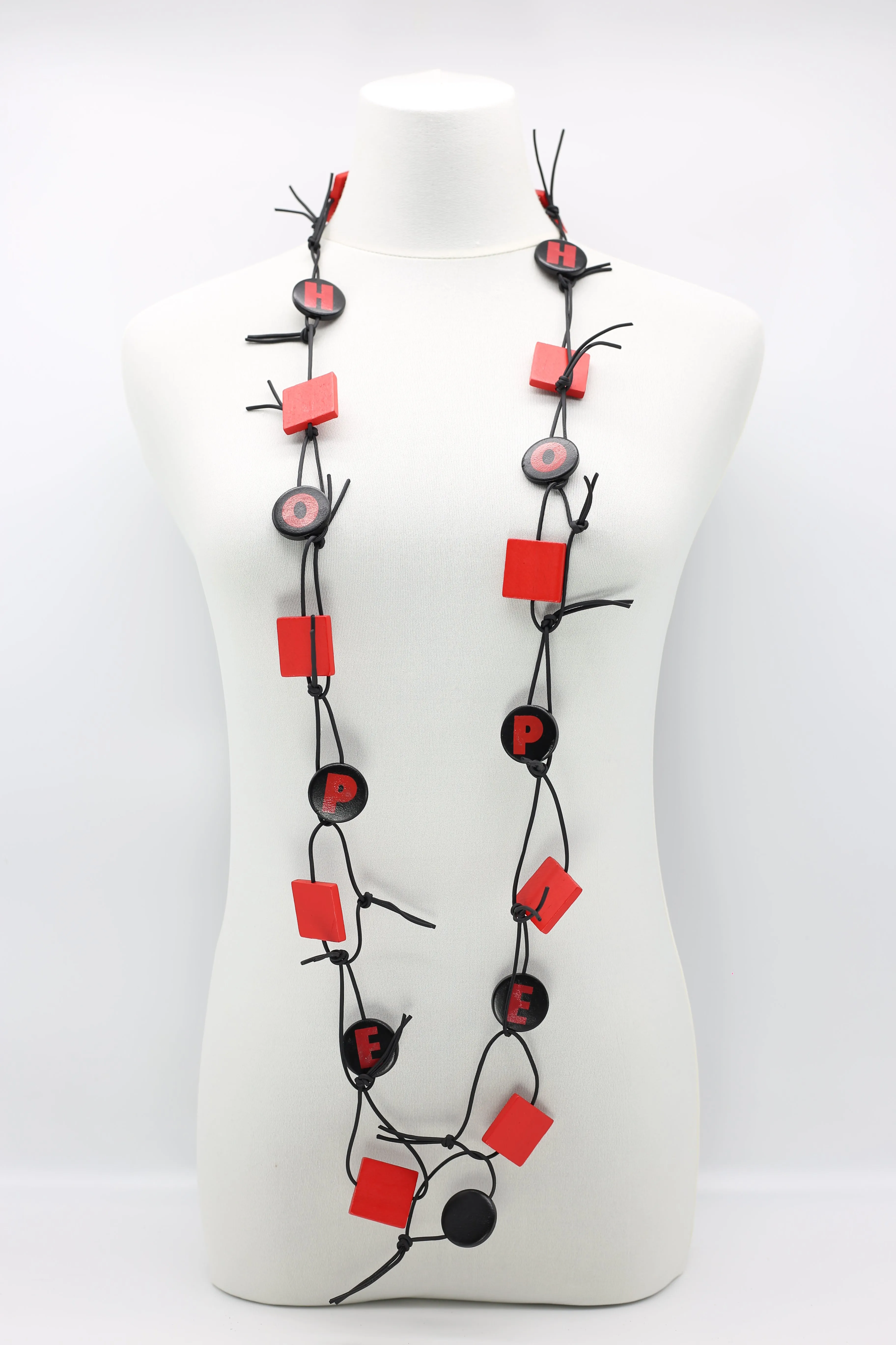 HOPE Chain Leatherette Necklaces