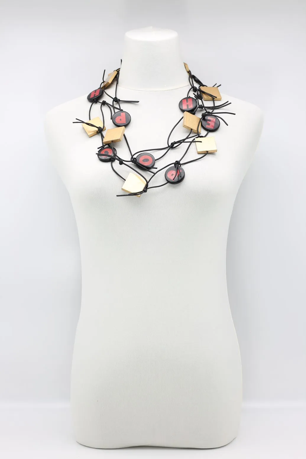 HOPE Chain Leatherette Necklaces
