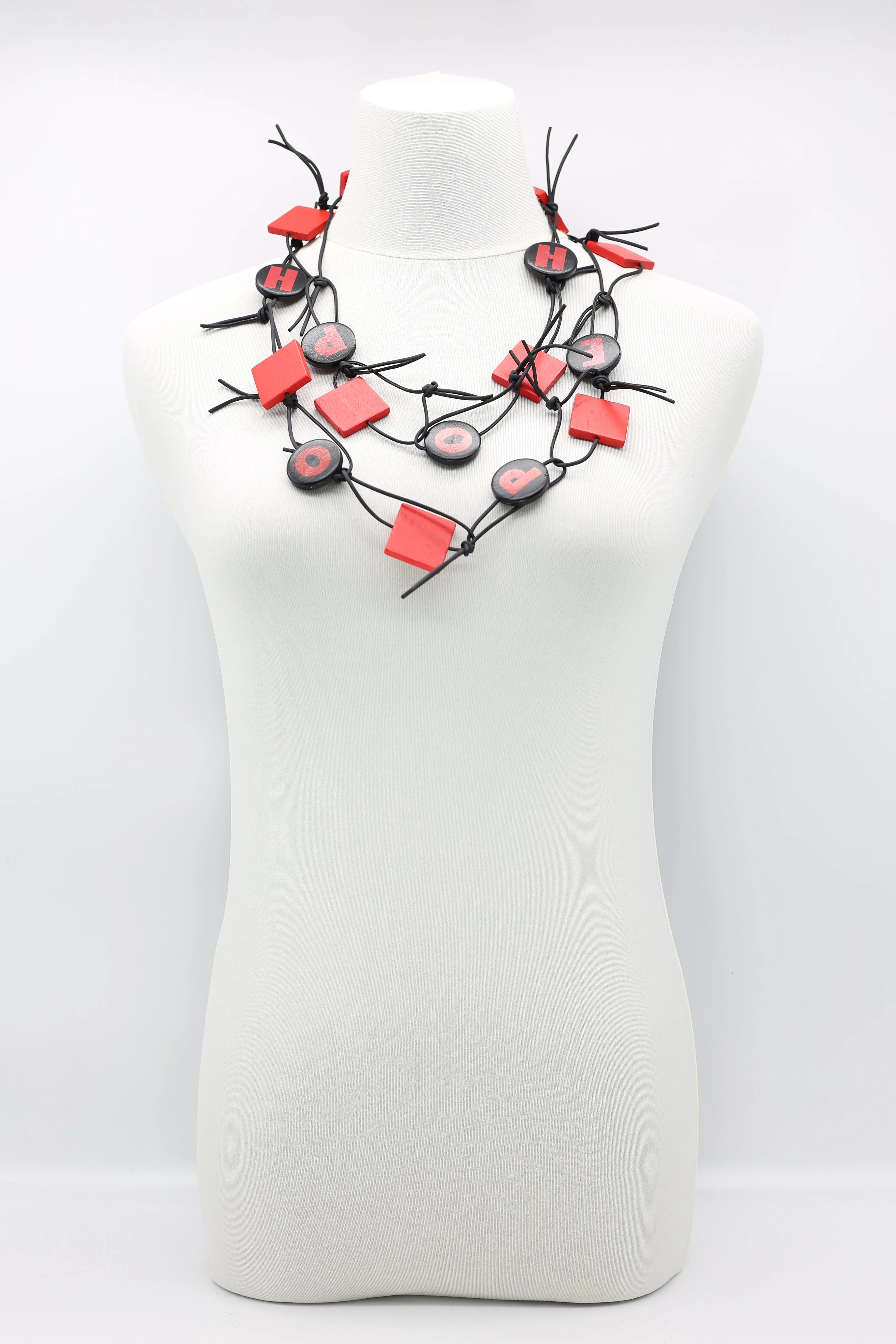 HOPE Chain Leatherette Necklaces