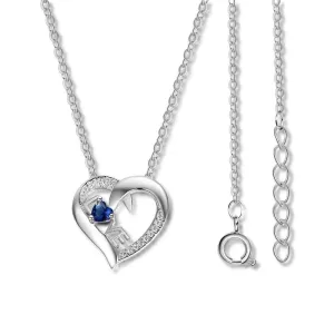 Hot Personalized 925 Sterling Silver Birthstone Necklace Pendants DIy Mom Girlfriend Birthday Christmas Gift