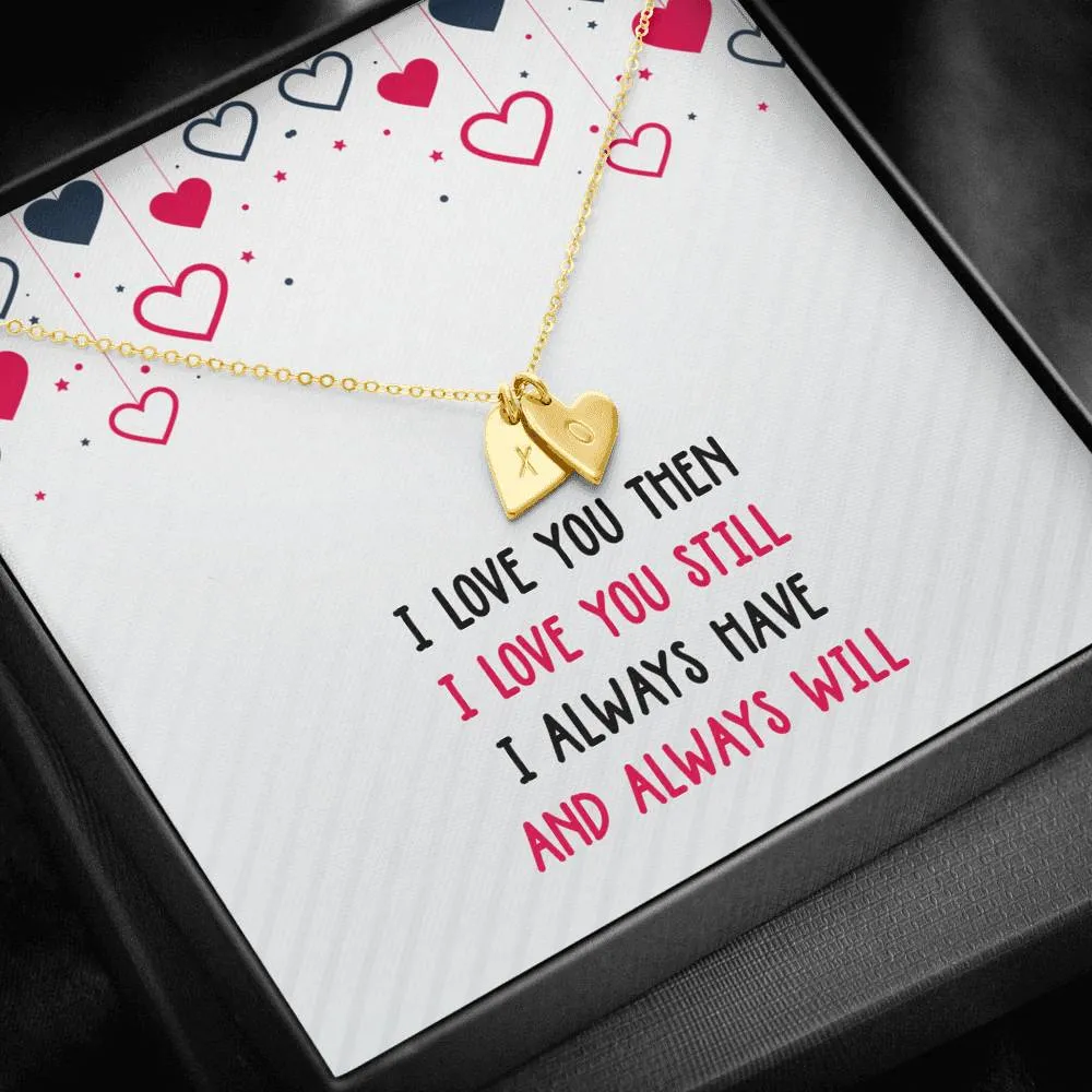 I Love You Then Heart Charm Necklace
