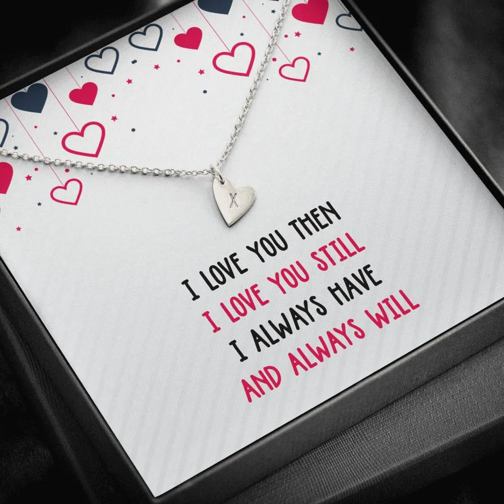 I Love You Then Heart Charm Necklace