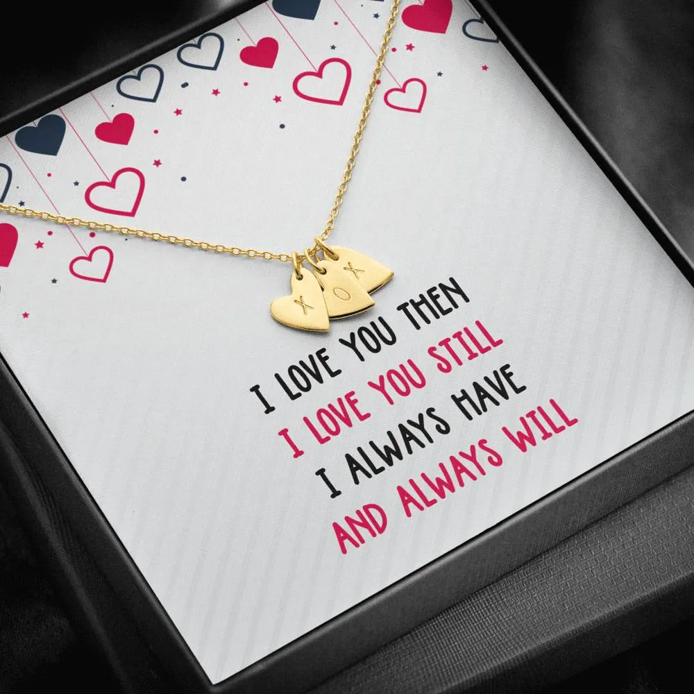 I Love You Then Heart Charm Necklace