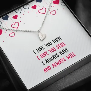 I Love You Then Heart Charm Necklace