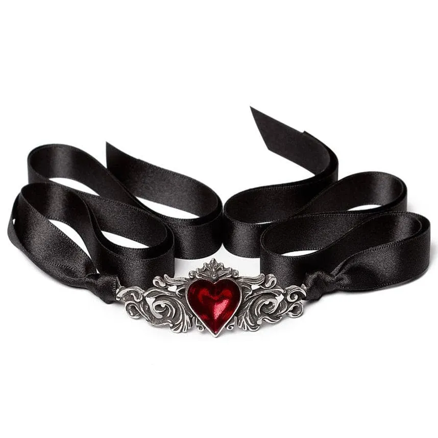 Ignite Your Passion With Our Stunning Blood Red Heart Choker