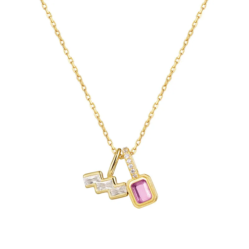 Imprint Zodiac Birthstone Necklace