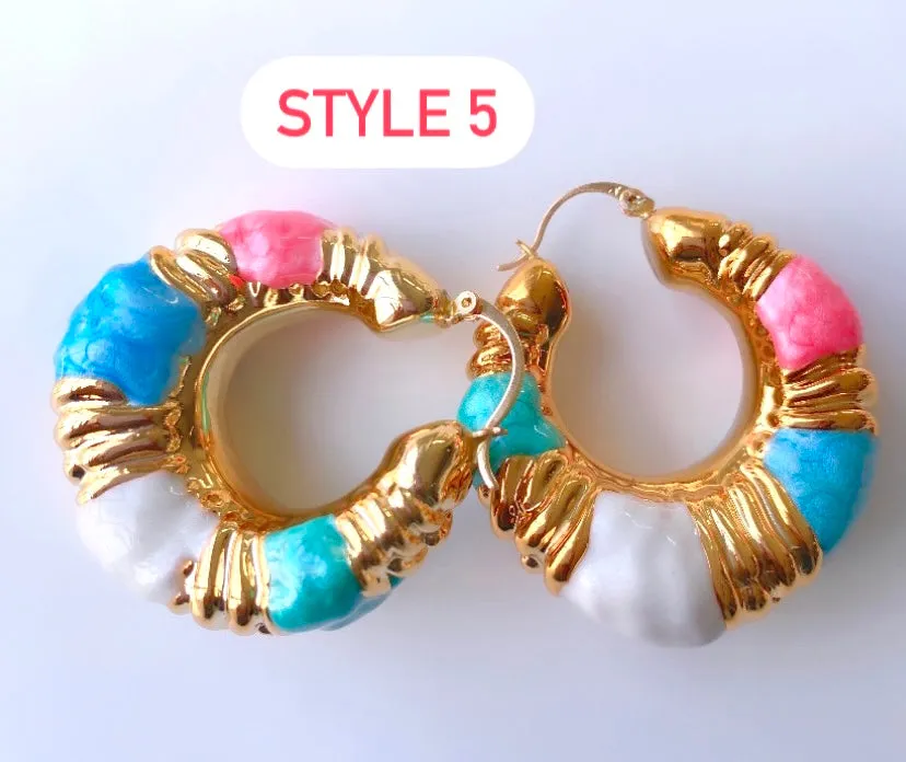 IN LIVING COLOR CHUNKY HOOPS