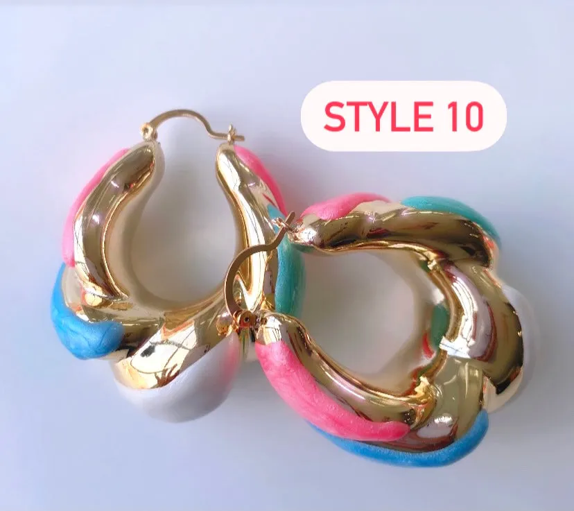 IN LIVING COLOR CHUNKY HOOPS