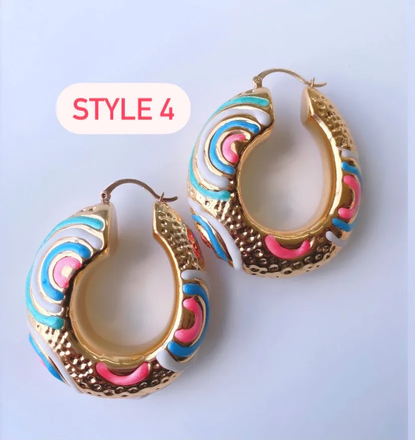 IN LIVING COLOR CHUNKY HOOPS