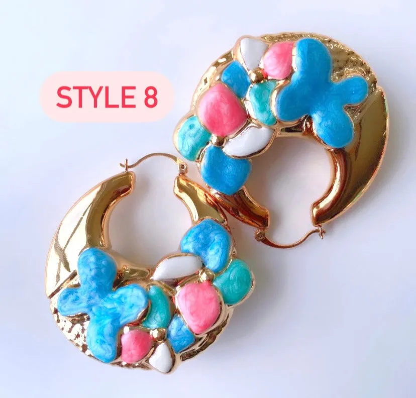 IN LIVING COLOR CHUNKY HOOPS