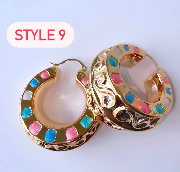 IN LIVING COLOR CHUNKY HOOPS