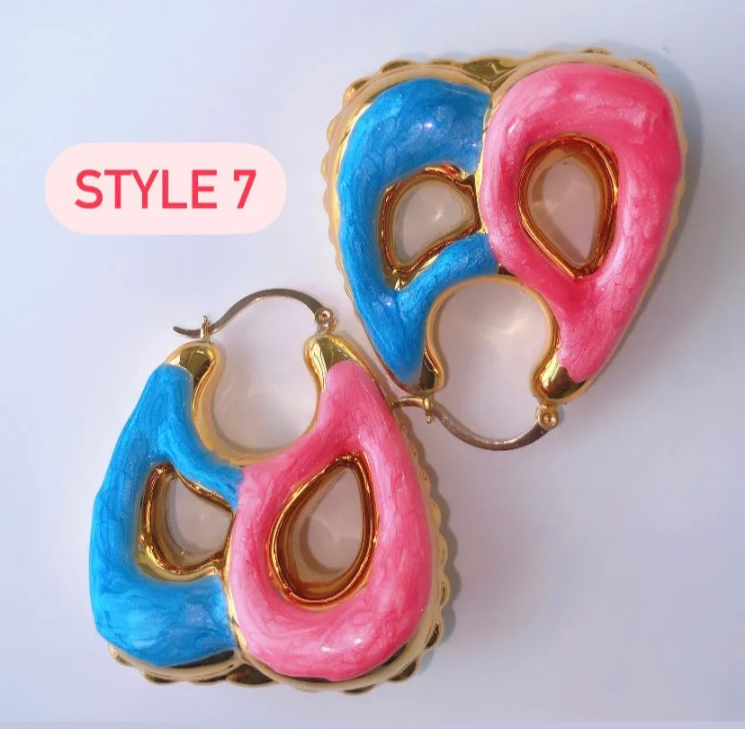 IN LIVING COLOR CHUNKY HOOPS