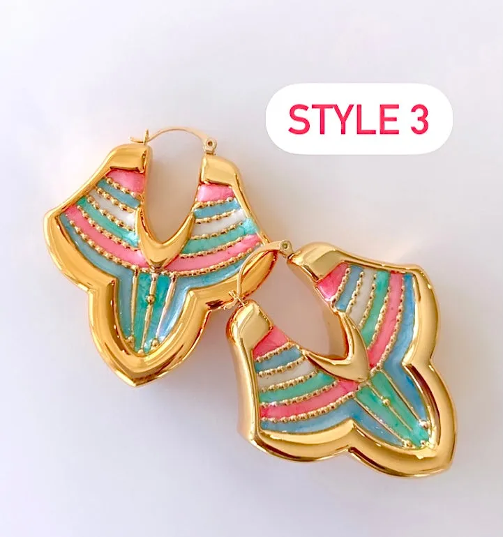 IN LIVING COLOR CHUNKY HOOPS