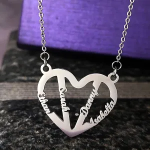 In My Heart Name Necklace (Birthstones Optional)