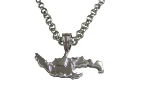 Indonesia Map Shape Pendant Necklace