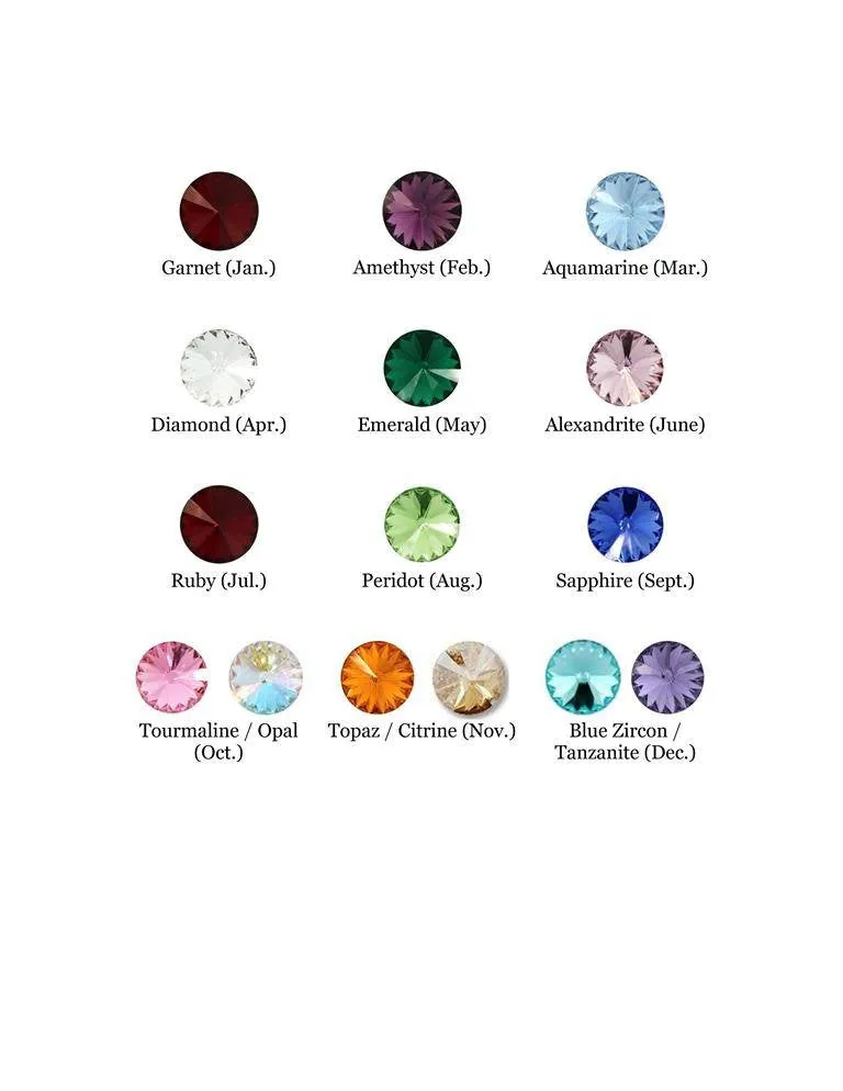 Initial Necklace for Mom, Personalized Birthstone Jewelry