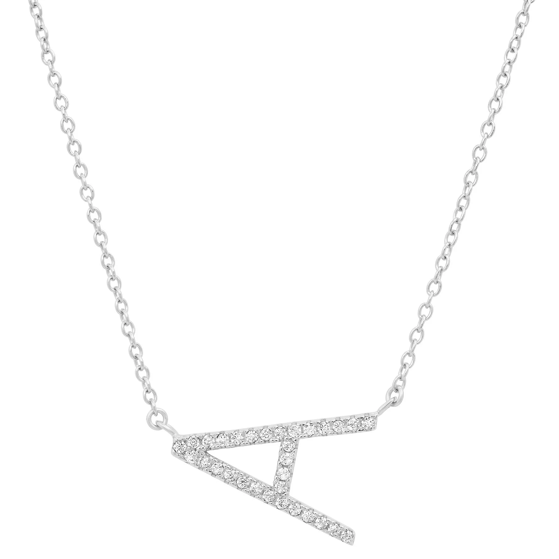INITIAL NECKLACE, SILVER