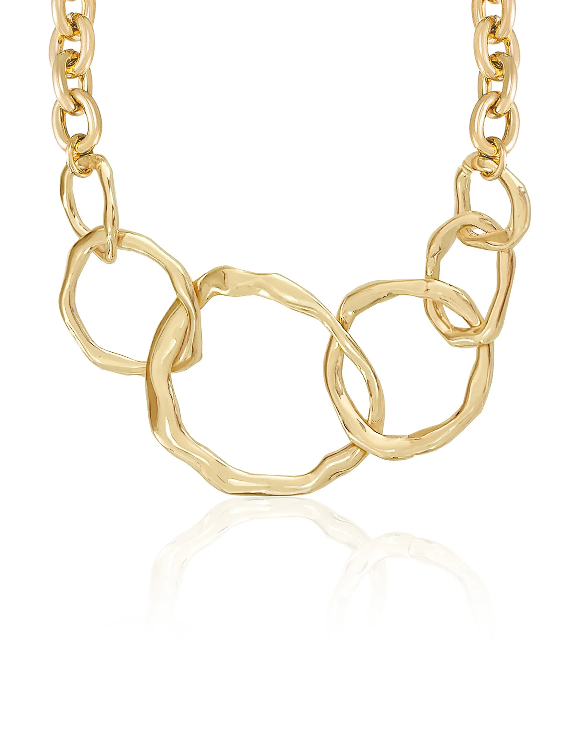 Interlocking Golden Chain Necklace