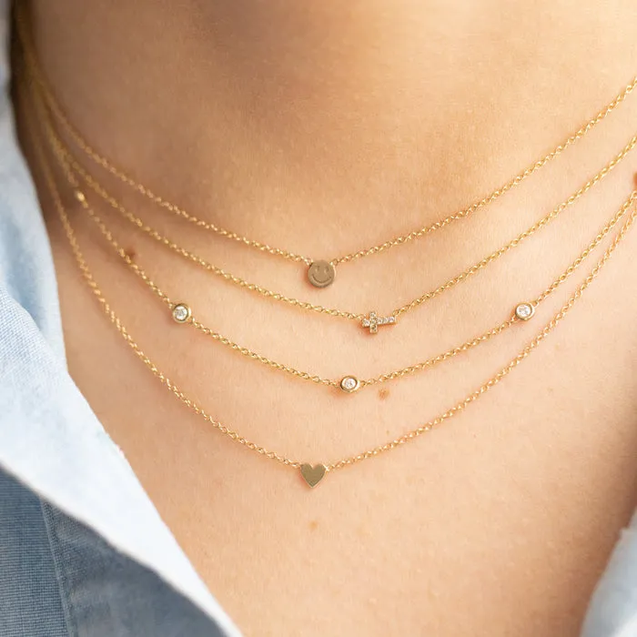 Itty Bitty Heart Necklace in Yellow Gold