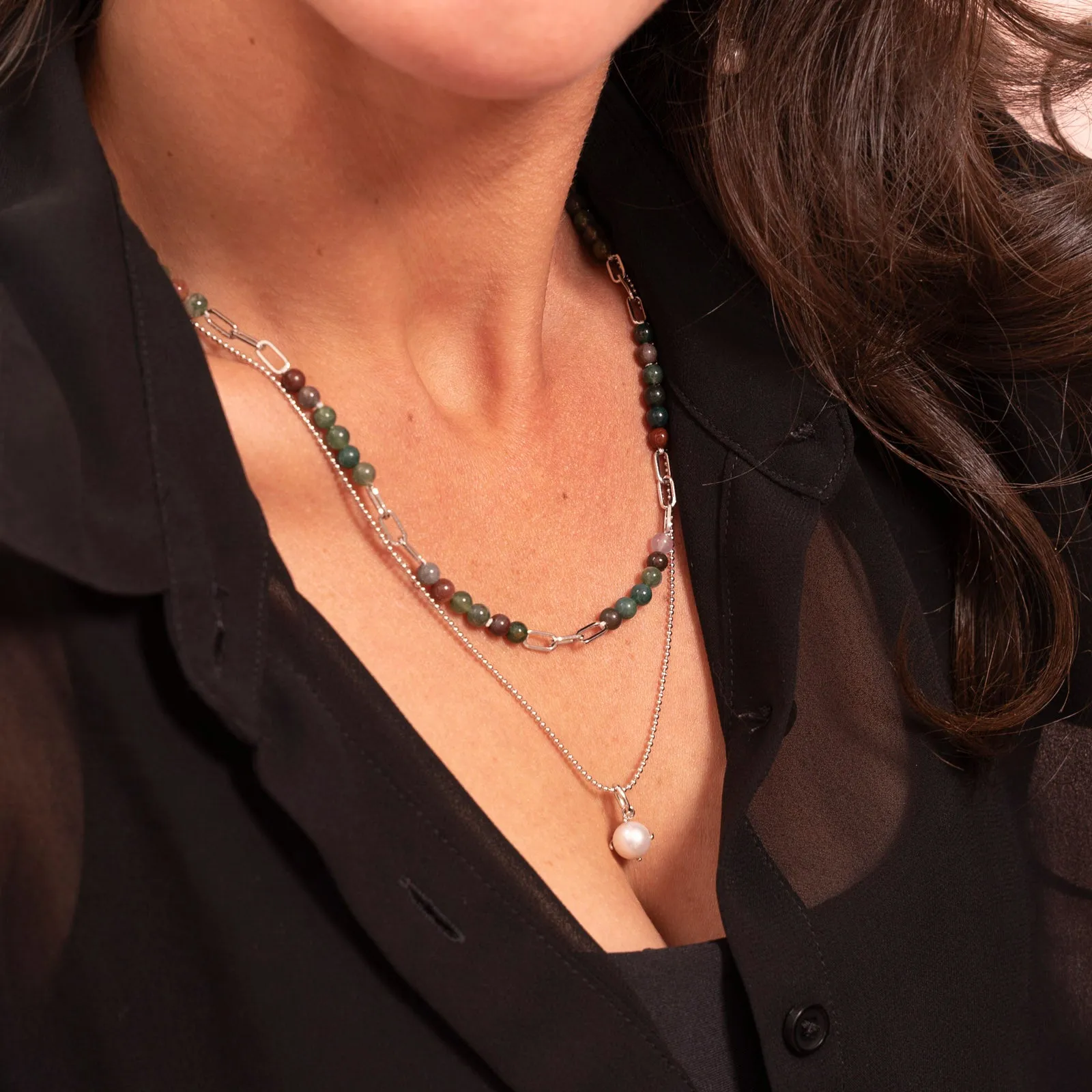 IVY SPARK LAYERED PEARL NECKLACE