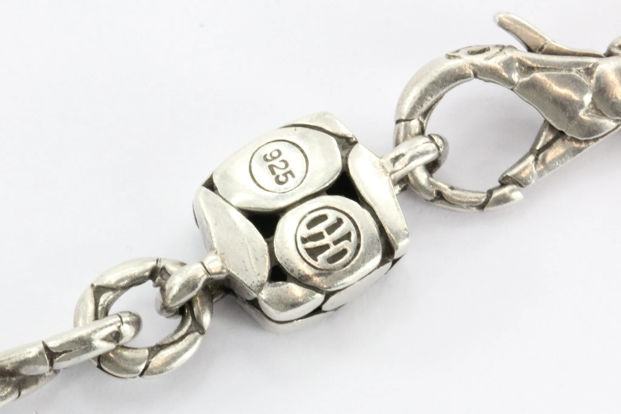 John Hardy Sterling Silver Kali Sautoir Square Station Necklace 18.5"