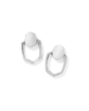 Kaia Open Fram Earrings In Silver