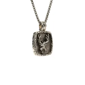 Keith Jack Large Sterling Silver Stag Pendant