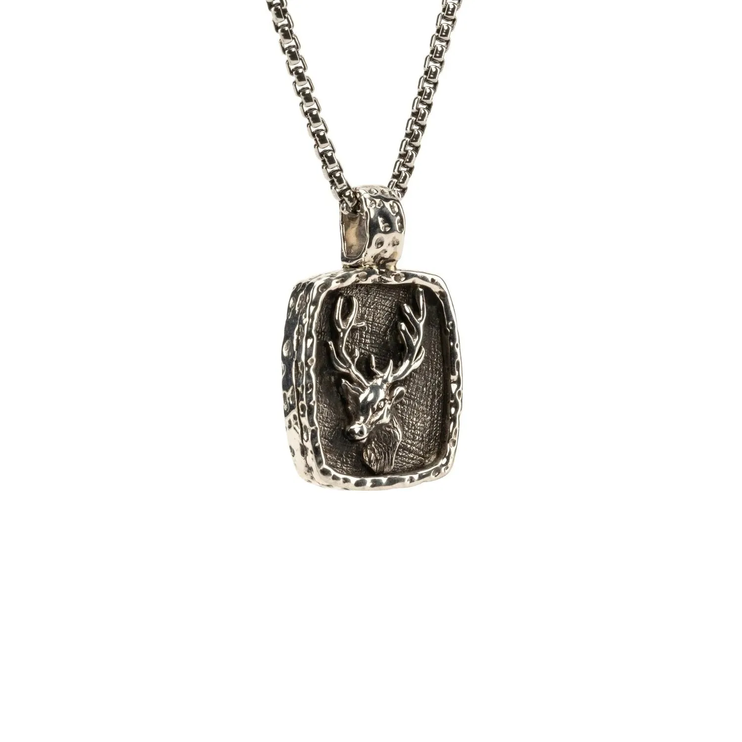 Keith Jack Large Sterling Silver Stag Pendant