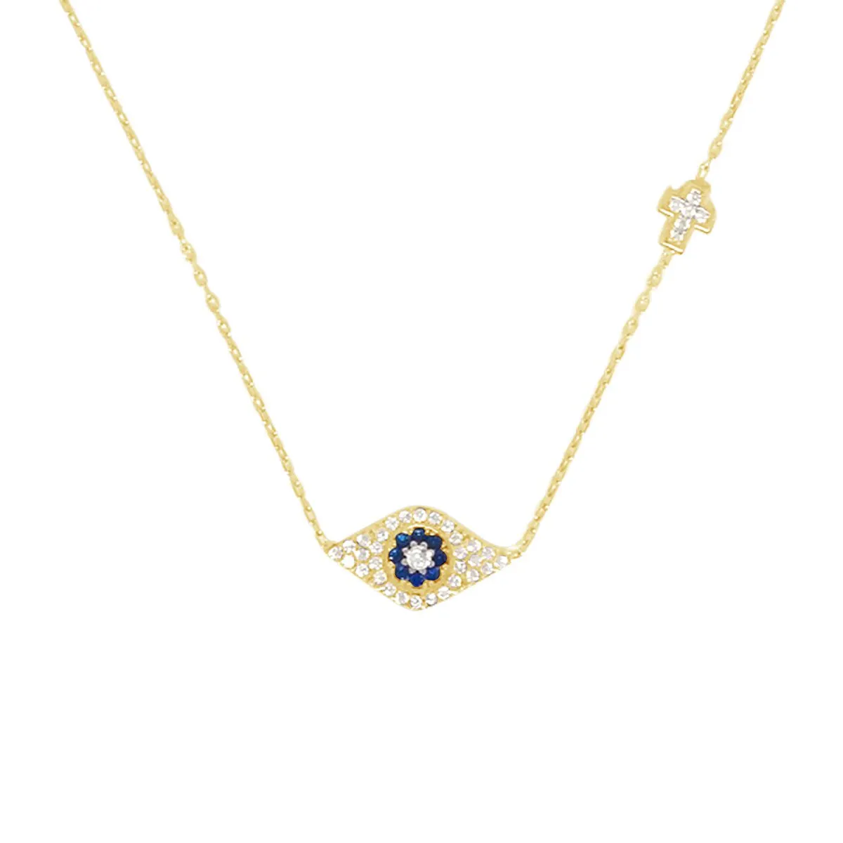 Kendall eye necklace (gold plated)