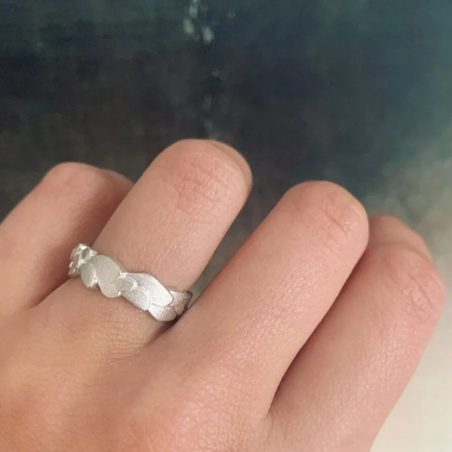 Kimana Silver Freeform Layered Wing Ring