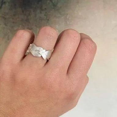 Kimana Silver Freeform Layered Wing Ring