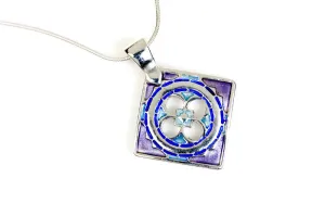 Kismet Enameled Silver Pendant Small