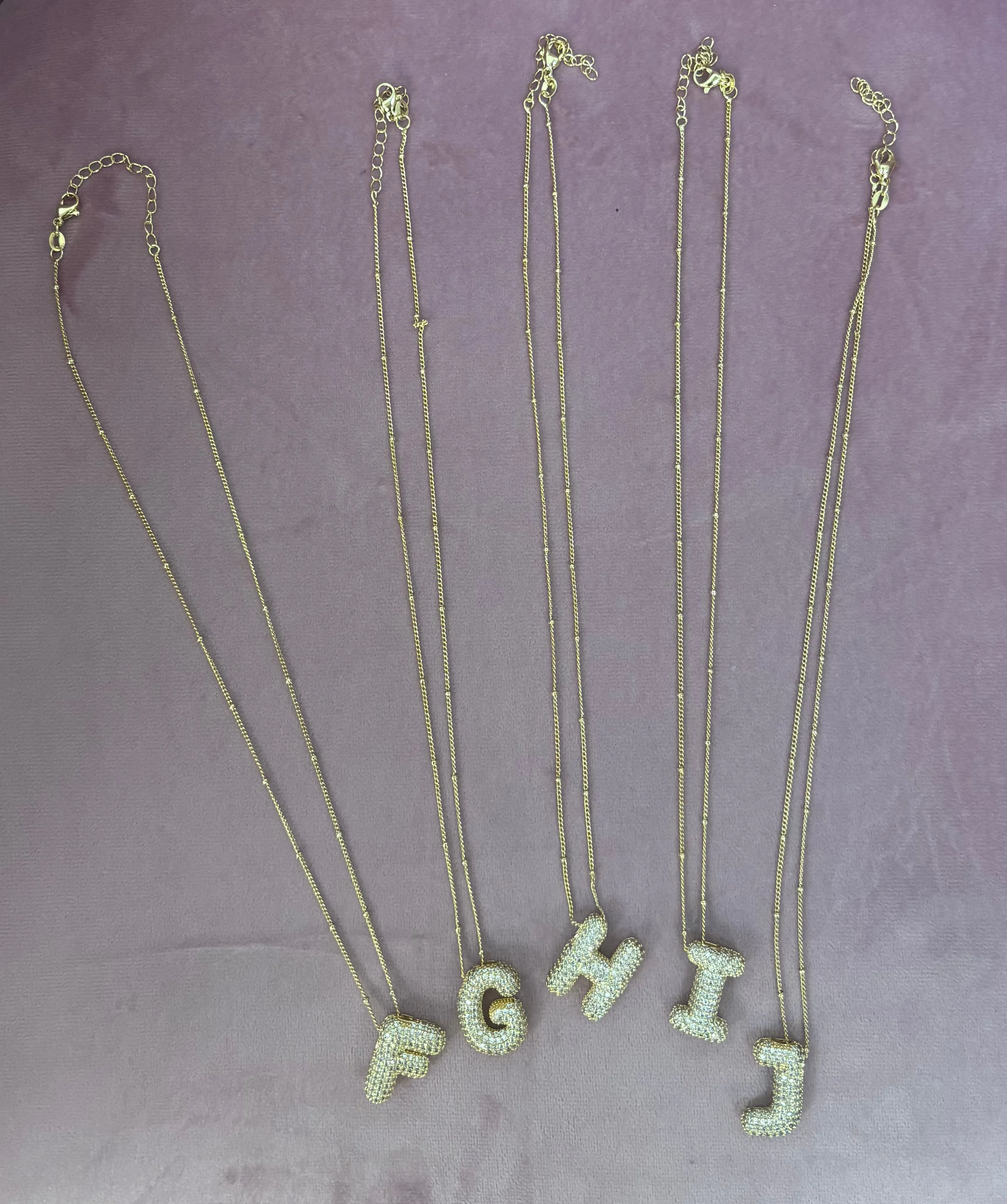 KTJ Bubble Initial Necklaces