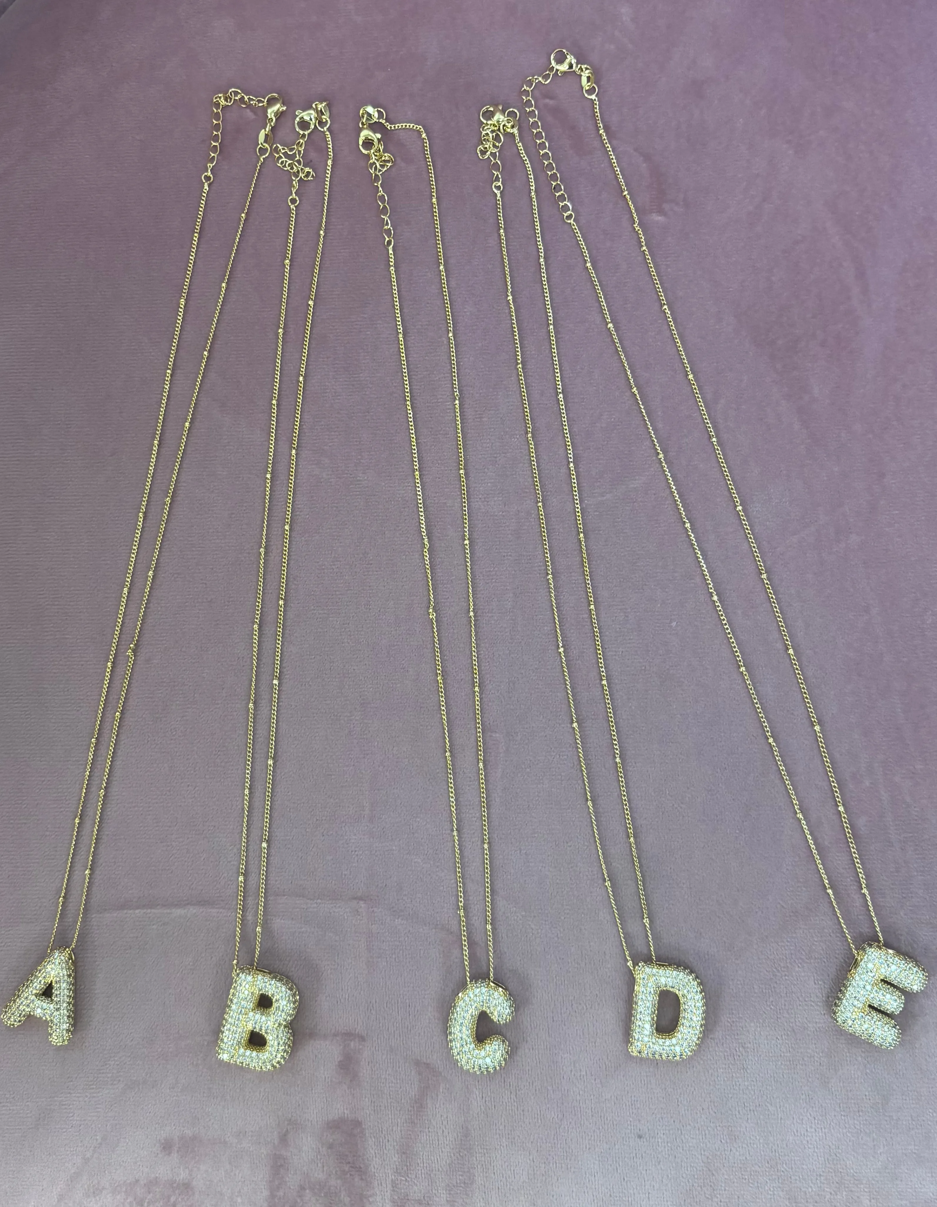 KTJ Bubble Initial Necklaces
