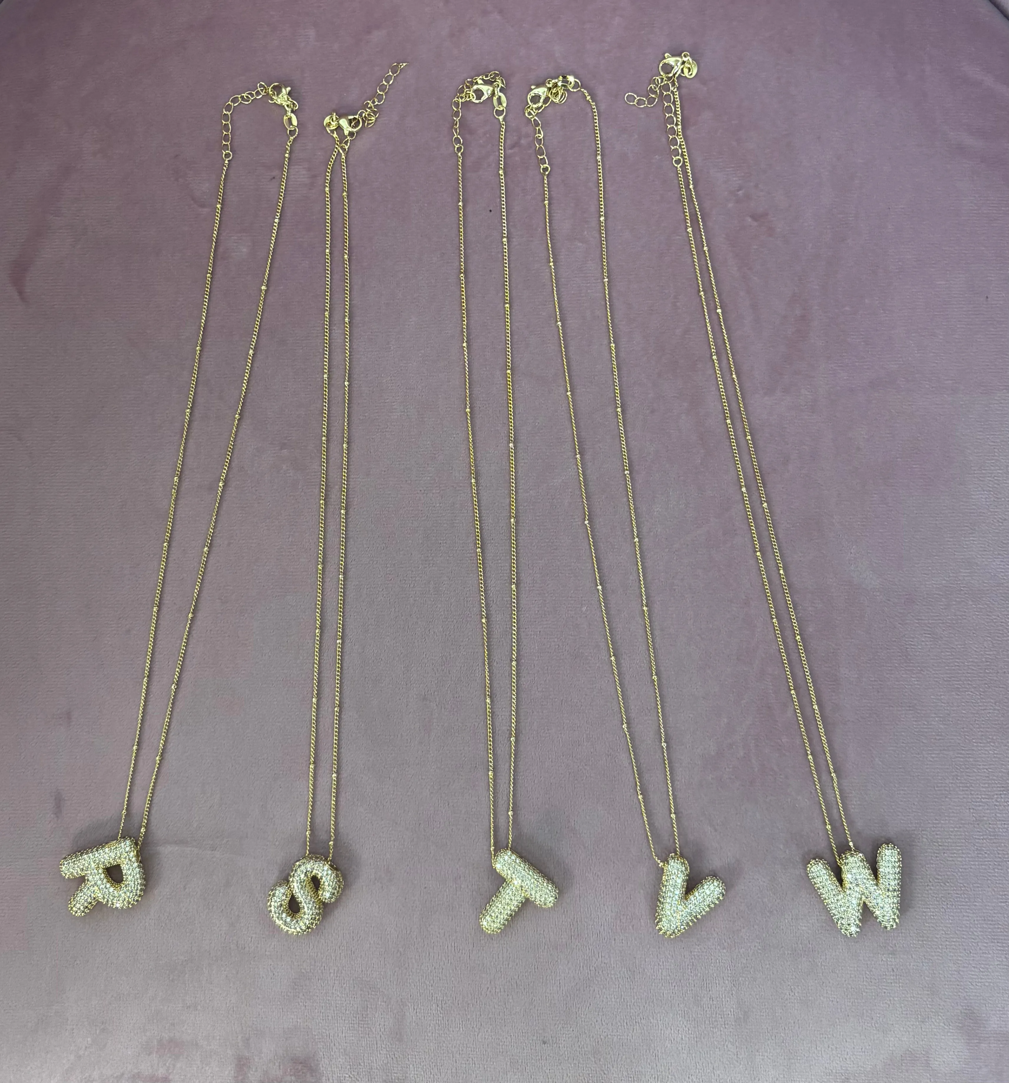 KTJ Bubble Initial Necklaces