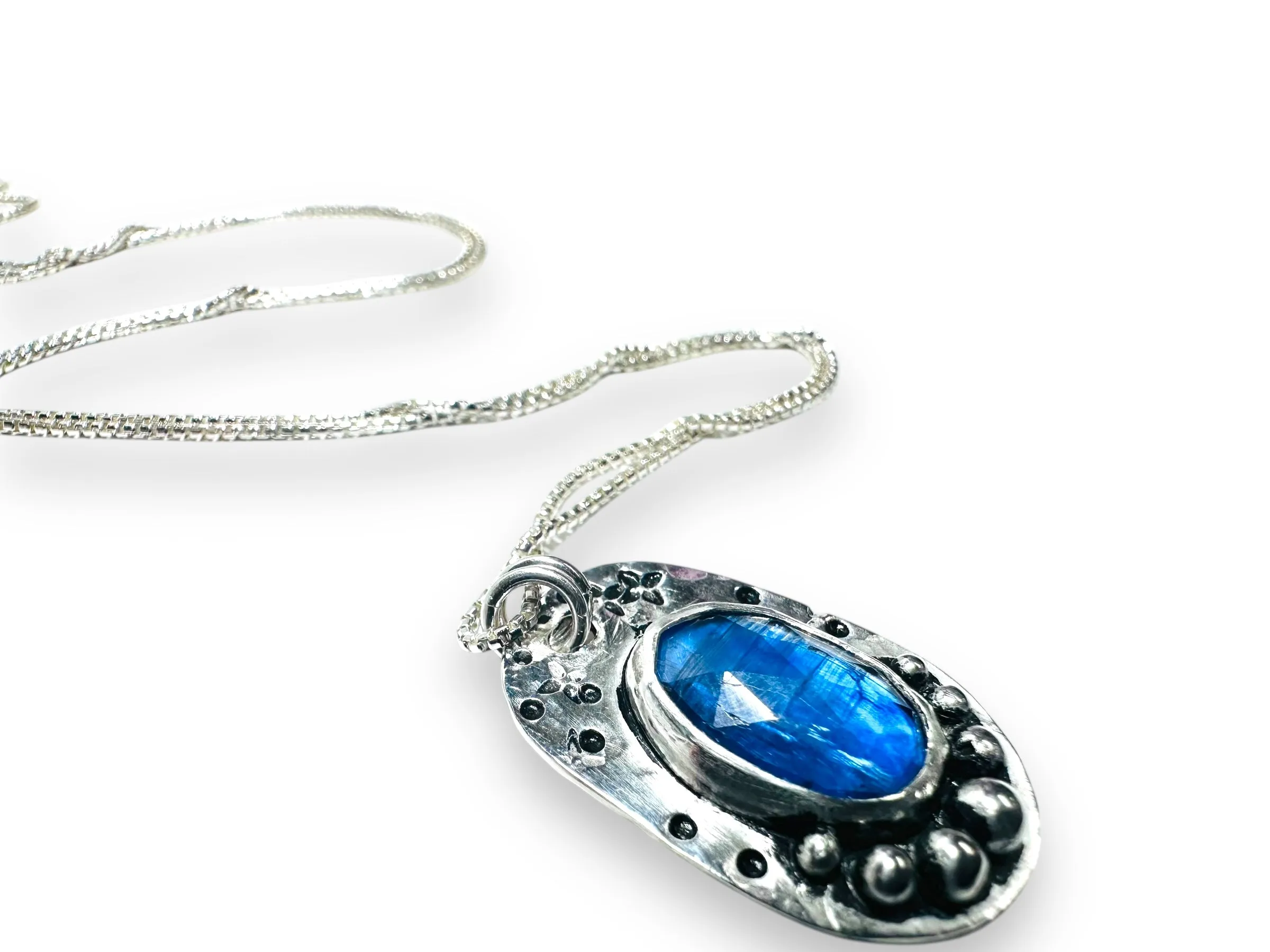 Kyanite Sterling Necklace, Kyanite Necklace