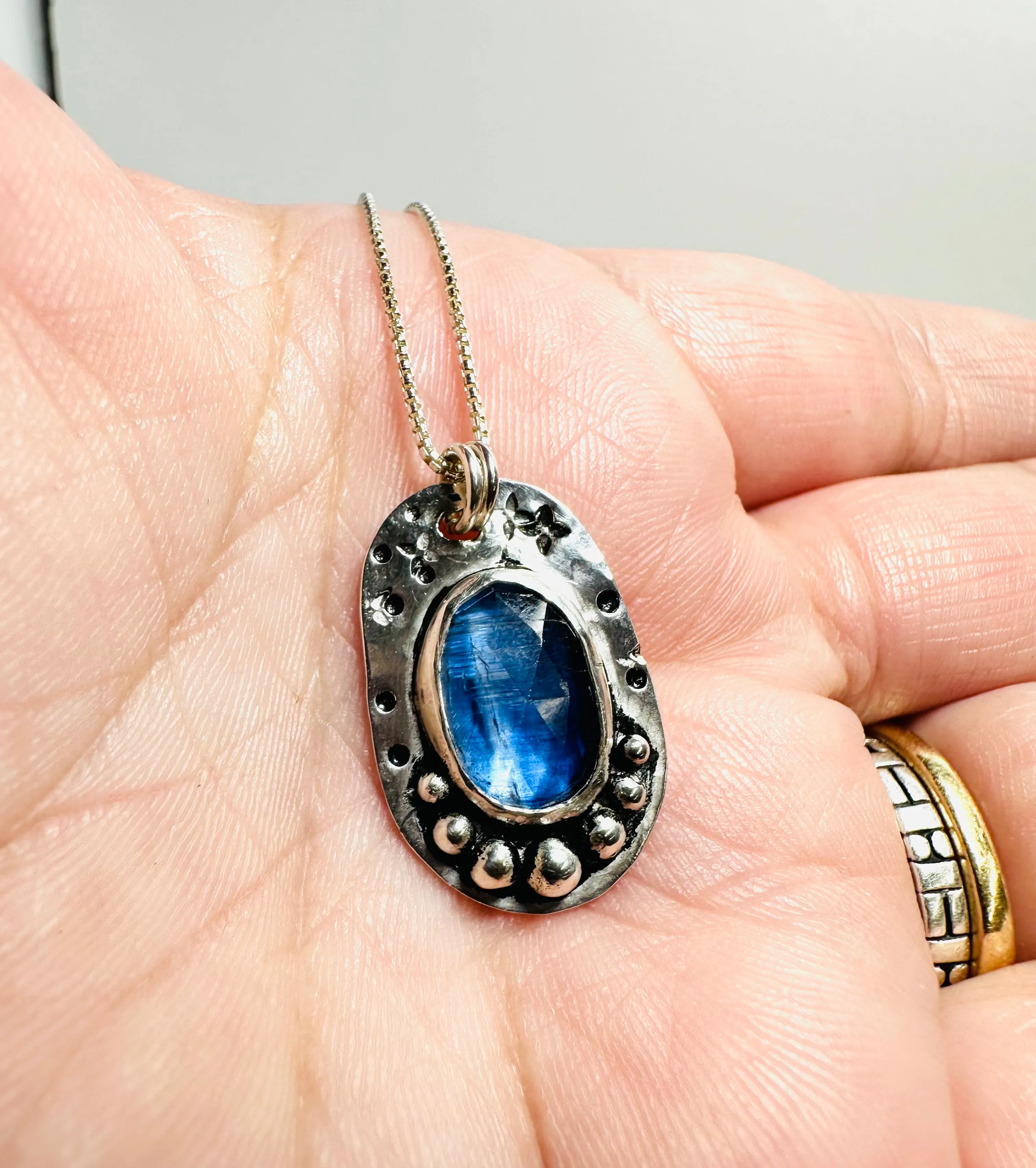 Kyanite Sterling Necklace, Kyanite Necklace